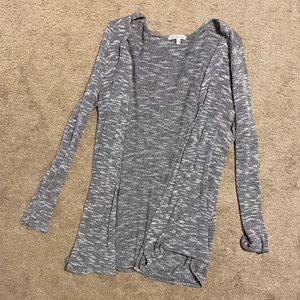 CHARLOTTE RUSSE THIN GREY CARDIGAN SIZE SMALL